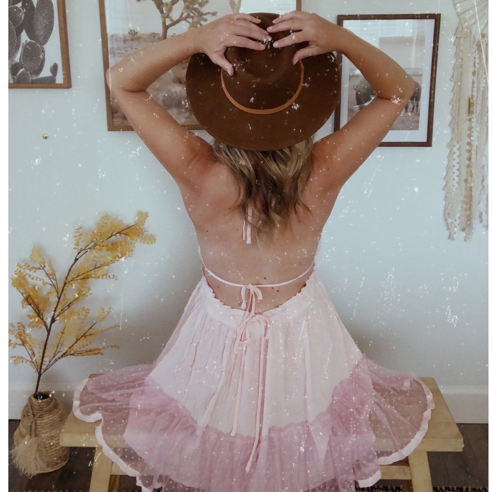 Pink Polka Babydoll Mini